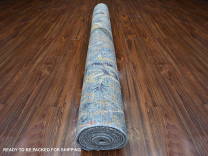 Peshawar hand-knotted wool runner in Blue, 5'11" x 11'10", SKU O089650