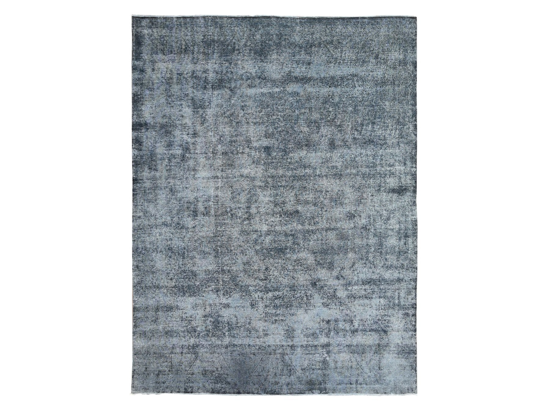 Overdyed 9'3" x 12'6" Vintage Hand knotted Wool Rug - Sku: O089653