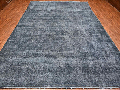 Overdyed 9'3" x 12'6" Vintage Hand knotted Wool Rug - Sku: O089653