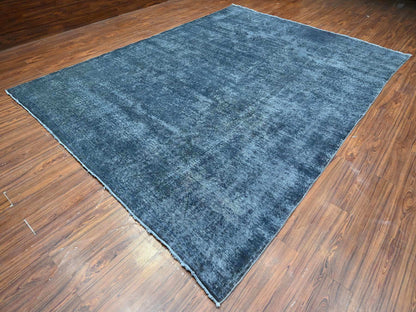 Overdyed 9'3" x 12'6" Vintage Hand knotted Wool Rug - Sku: O089653