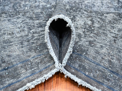 Overdyed 9'3" x 12'6" Vintage Hand knotted Wool Rug - Sku: O089653