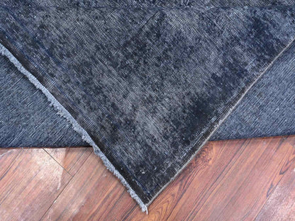 Overdyed 9'3" x 12'6" Vintage Hand knotted Wool Rug - Sku: O089653