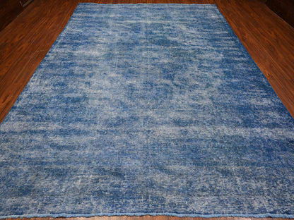 Overdyed 9'5" x 12'7" Vintage Hand knotted Wool Rug - Sku: O089654