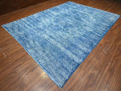 Overdyed 9'5" x 12'7" Vintage Hand knotted Wool Rug - Sku: O089654