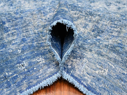 Overdyed 9'5" x 12'7" Vintage Hand knotted Wool Rug - Sku: O089654