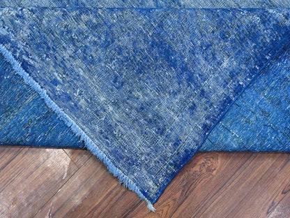 Overdyed 9'5" x 12'7" Vintage Hand knotted Wool Rug - Sku: O089654