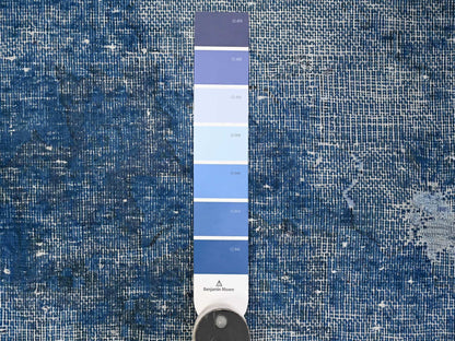 Overdyed 9'5" x 12'7" Vintage Hand knotted Wool Rug - Sku: O089654