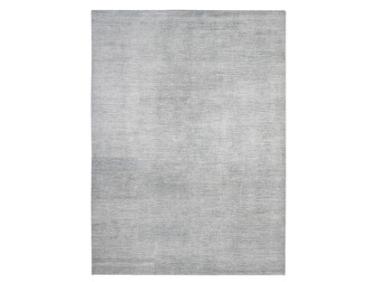 Grey 8'8" x 11'9" Modern / Contemporary Hand knotted Wool Rug - Sku: O089655