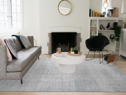 Grey 8'8" x 11'9" Modern / Contemporary Hand knotted Wool Rug - Sku: O089655