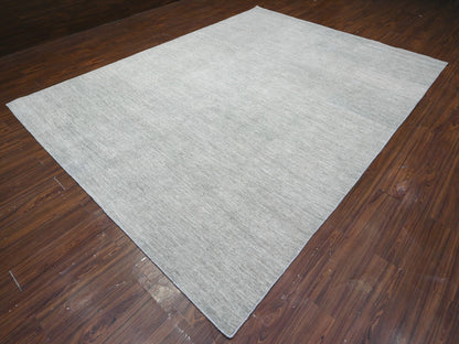 Grey 8'8" x 11'9" Modern / Contemporary Hand knotted Wool Rug - Sku: O089655