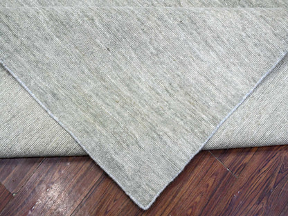 Grey 8'8" x 11'9" Modern / Contemporary Hand knotted Wool Rug - Sku: O089655