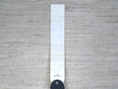 Ivory 6'0" x 8'11" Modern and Contemporary Hand knotted Wool Rug - Sku: O089656