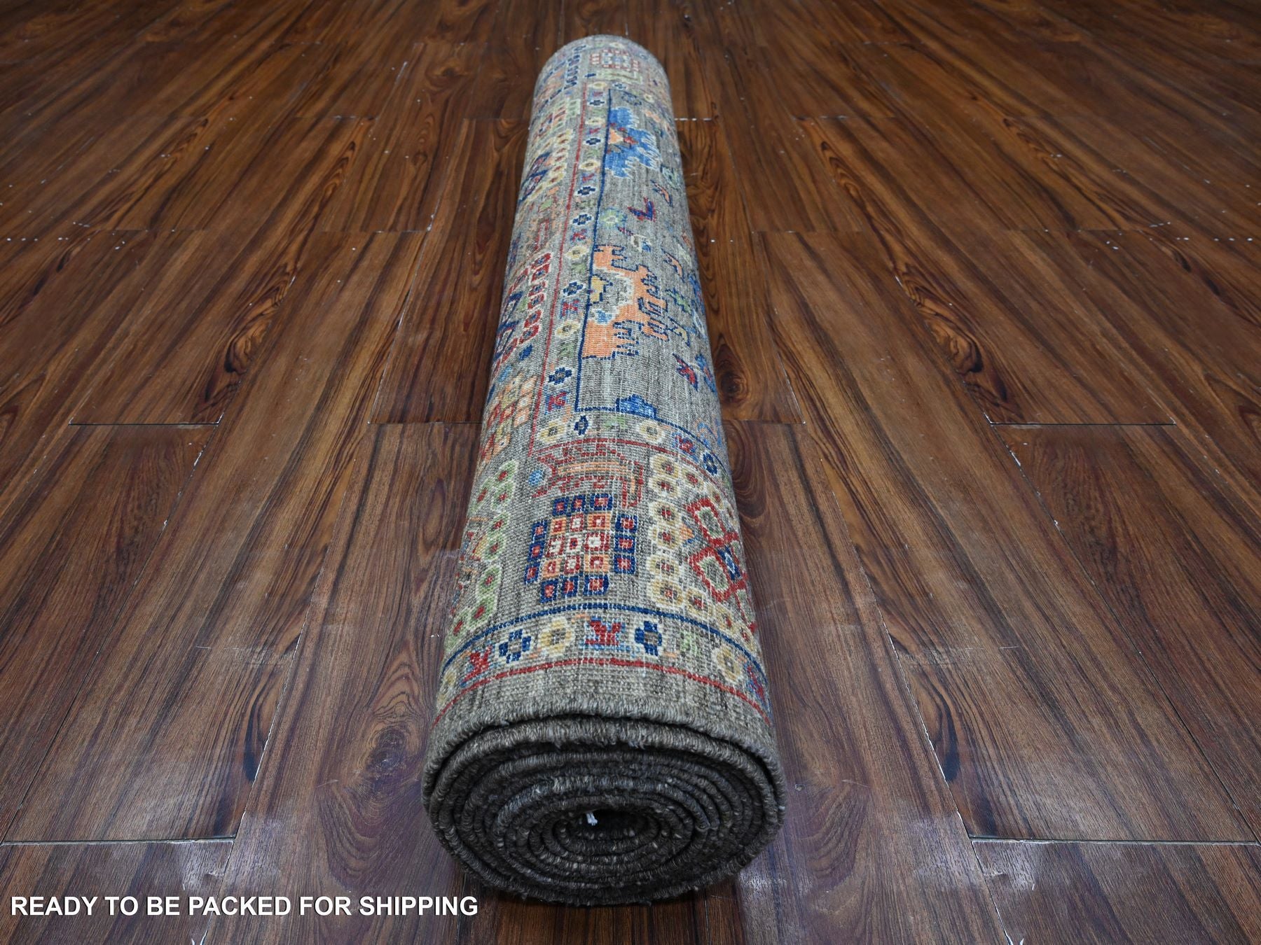 Ziegler Oushak hand-knotted wool runner in Gray, 4' x 16'1", SKU O089669 (view 4)