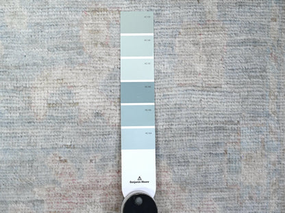Oushak hand-knotted wool runner in Blue, 2'10" x 16'0", SKU O089678