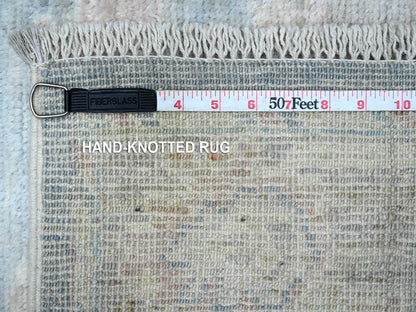 Oushak hand-knotted wool runner in Blue, 2'10" x 16'0", SKU O089678