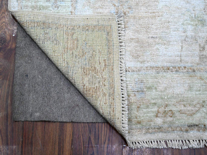 Grey 2'10" x 16'0" Oushak And Peshawar Hand knotted Wool Rug - Sku: O089679