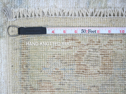 Grey 2'10" x 16'0" Oushak And Peshawar Hand knotted Wool Rug - Sku: O089679