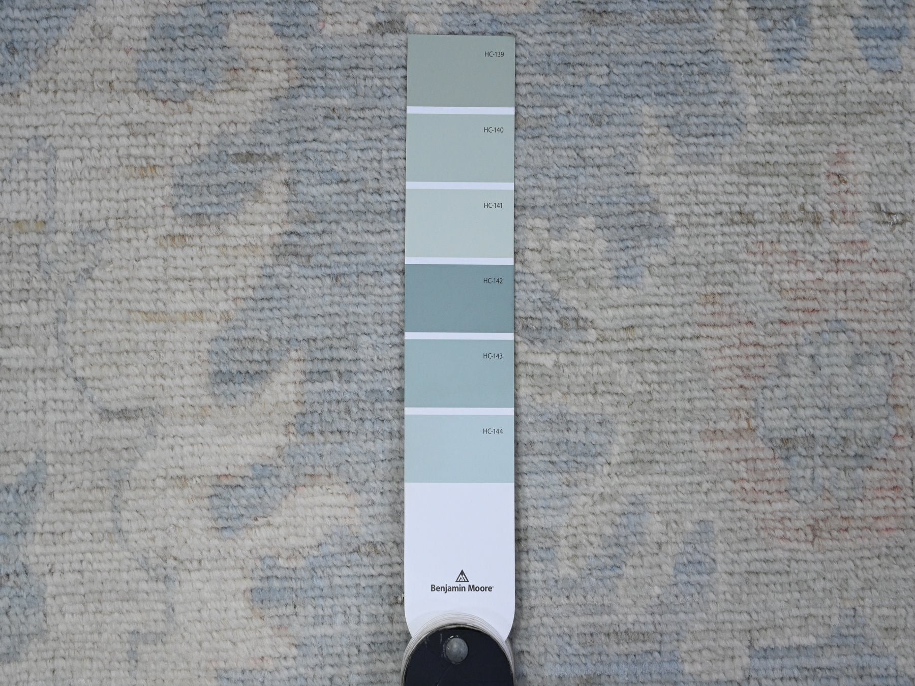 Oushak hand-knotted wool runner in Blue, 2'9" x 15'4", SKU O089681
