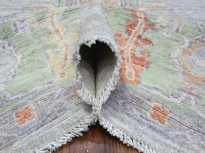 Oushak hand-knotted wool rug in Gray, 8'10" x 11'11", SKU O089696