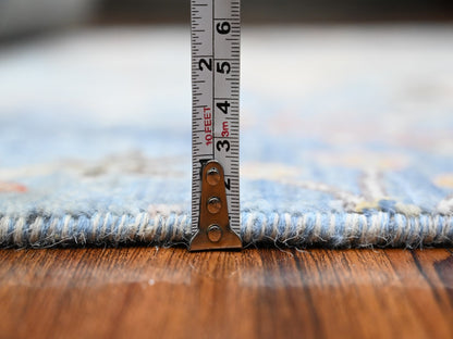 Peshawar hand-knotted wool runner in Blue, 5'0" x 14'8", SKU O089697