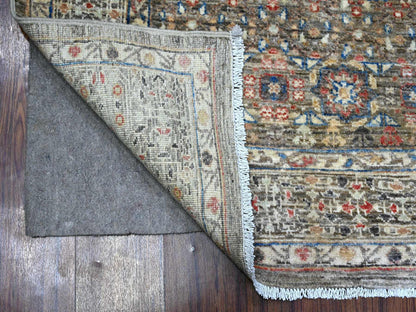 Grey 6'1" x 8'10" Traditional Hand knotted Wool Rug - Sku: O089707