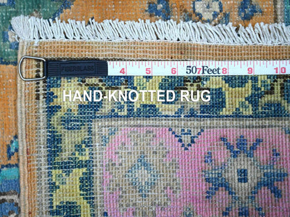 Orange 3'11" x 5'9" Tribal Hand knotted Wool Rug - Sku: O089711