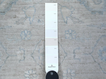 Grey 2'9" x 5'6" Oushak And Peshawar Hand knotted Wool Rug - Sku: O089718
