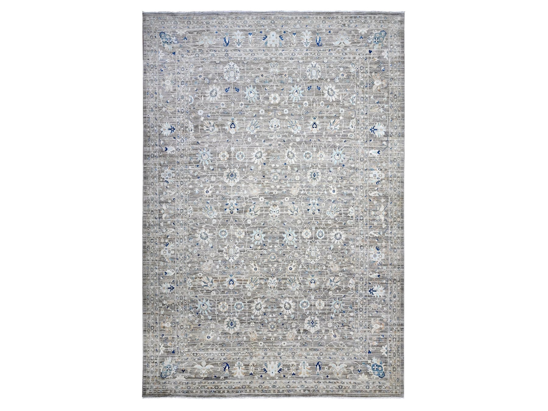 Gray 11'11" x 17'11" Tribal Hand knotted Wool Rug - Sku: O089723