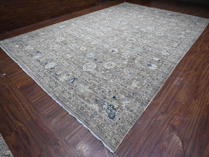 Grey 11'11" x 17'11" Tribal & Geometric Hand knotted Wool Rug - Sku: O089723