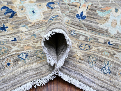 Grey 11'11" x 17'11" Tribal & Geometric Hand knotted Wool Rug - Sku: O089723
