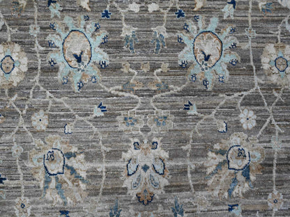 Grey 11'11" x 17'11" Tribal & Geometric Hand knotted Wool Rug - Sku: O089723