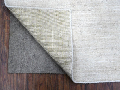 Ivory 2'1" x 3'0" Modern and Contemporary Hand knotted Wool Rug - Sku: O089733