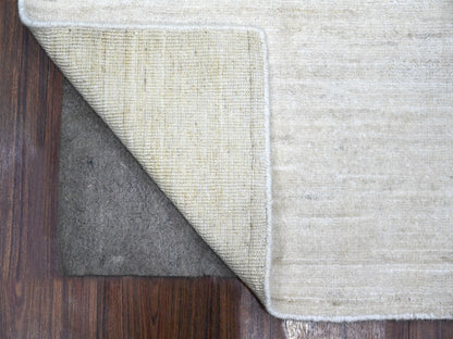 Ivory 2'1" x 3'0" Modern and Contemporary Hand knotted Wool Rug - Sku: O089734