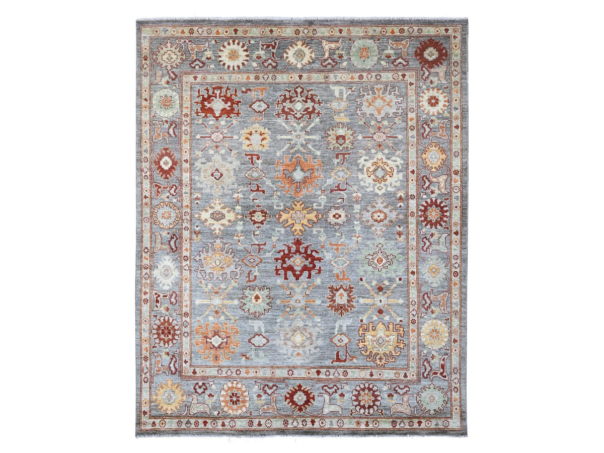 Oushak Oushak hand-knotted wool rug in Gray, 7'10" x 9'9" — SKU O089759
