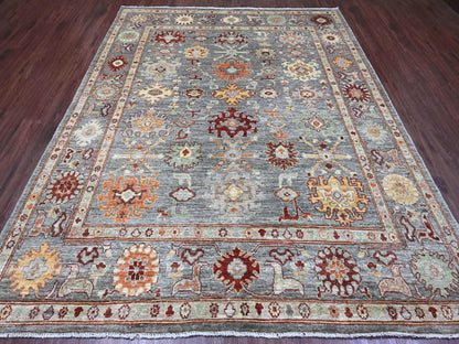 Oushak Oushak hand-knotted wool rug in Gray, 7'10" x 9'9" — SKU O089759 (view 2)