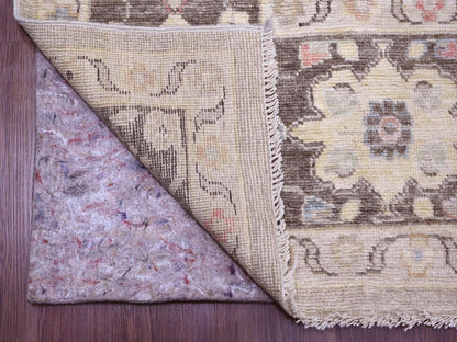 Brown 8'2" x 9'8" Oushak / Peshawar Hand knotted Wool Rug - Sku: O089760