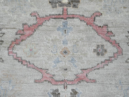 Brown 8'2" x 9'8" Oushak / Peshawar Hand knotted Wool Rug - Sku: O089760
