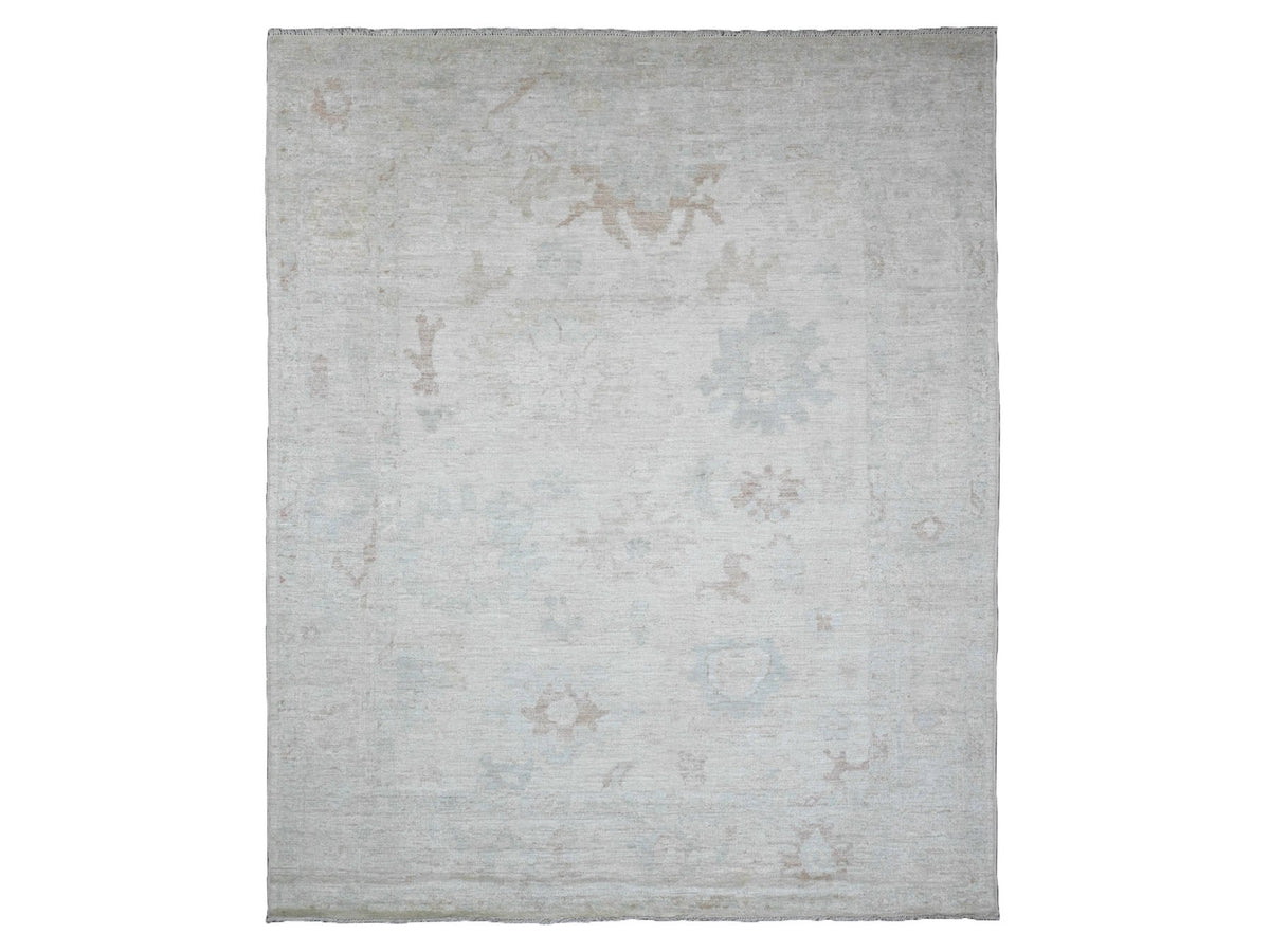 Oushak Oushak hand-knotted wool rug in Gray, 7'11" x 9'7" — SKU O089766