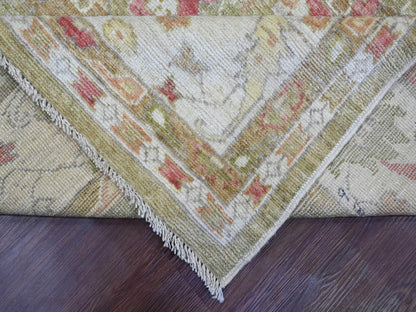 Green 8'1" x 9'7" Oushak / Peshawar Hand knotted Wool Rug - Sku: O089767