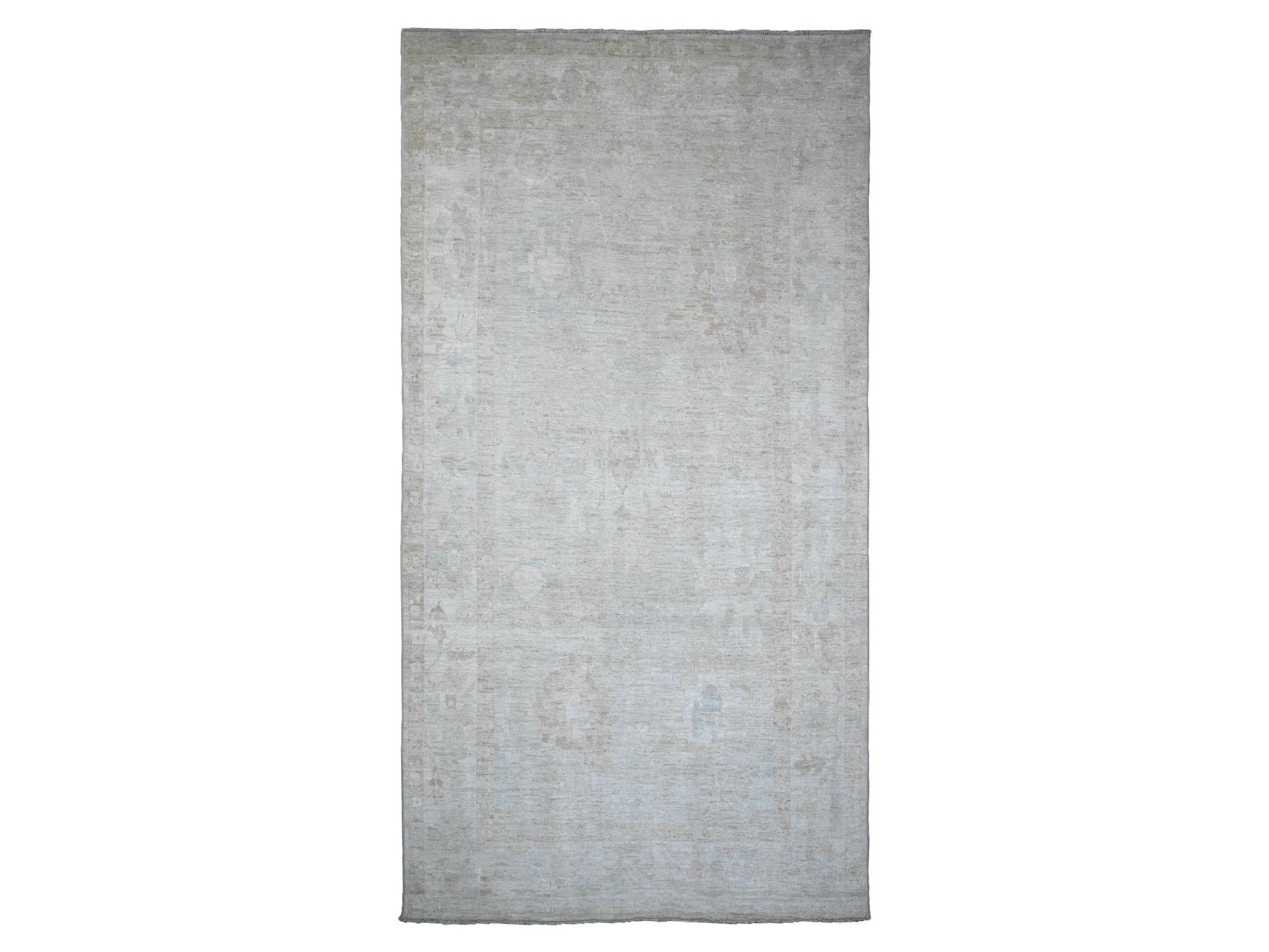 Gray 7'8" x 14'10" Oushak / Peshawar Hand knotted Wool Rug - Sku: O089768