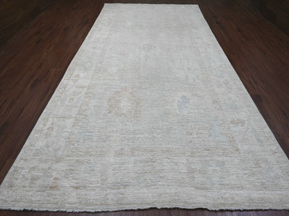 Grey 7'8" x 14'10" Oushak And Peshawar Hand knotted Wool Rug - Sku: O089768