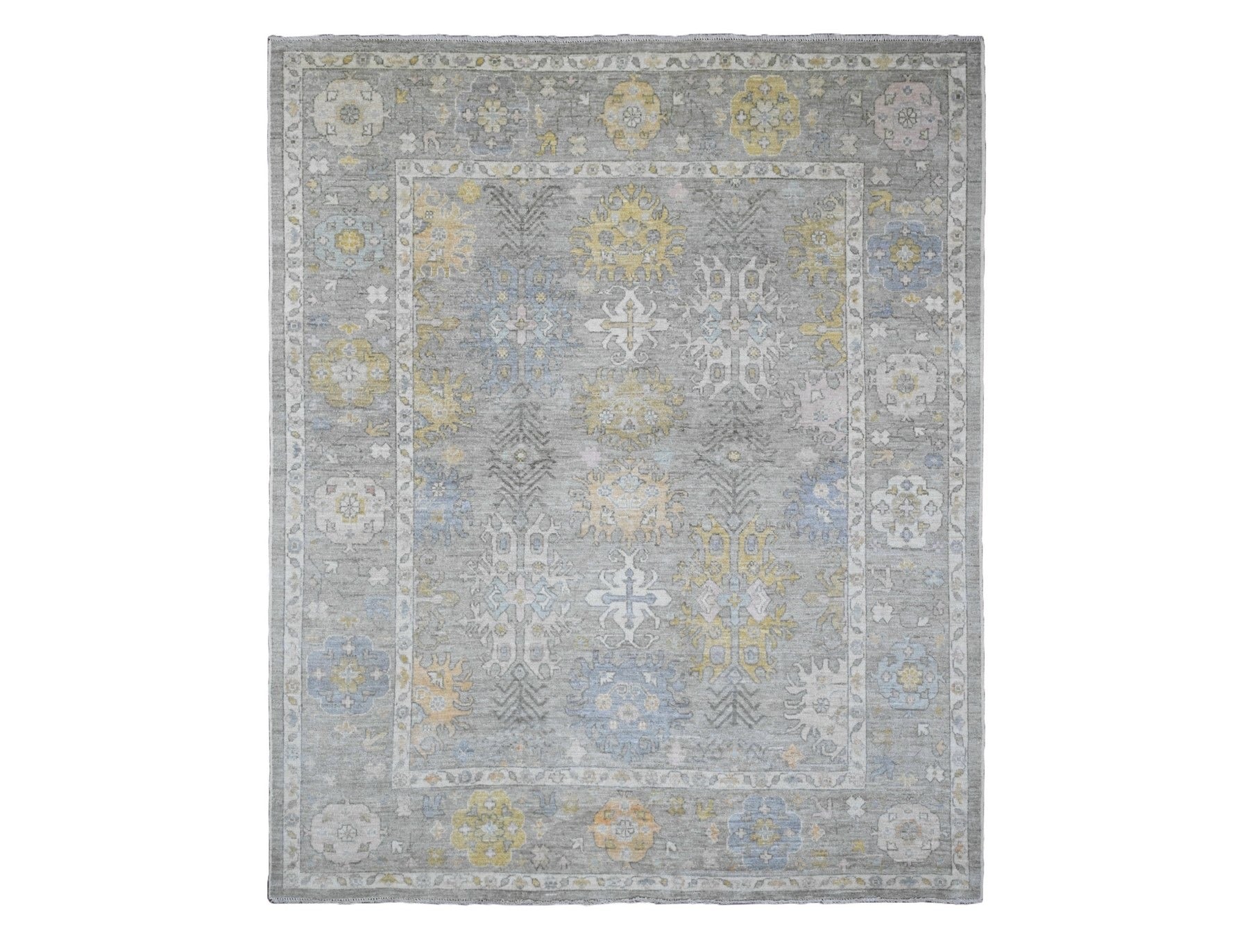 Oushak Oushak hand-knotted wool rug in Gray, 8' x 9'7" — SKU O089769
