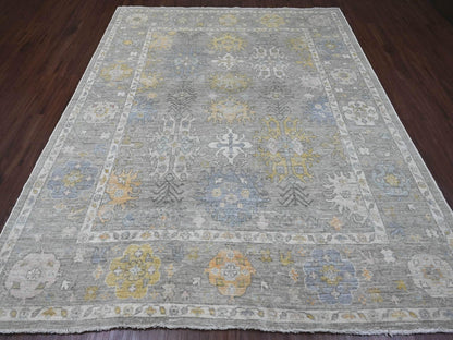 Oushak Oushak hand-knotted wool rug in Gray, 8' x 9'7" — SKU O089769 (view 2)