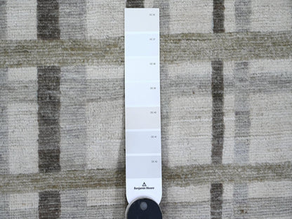Brown 8'8" x 11'8" Modern / Contemporary Hand knotted Wool Rug - Sku: O089774