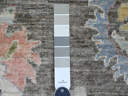 Brown 7'11" x 9'10" Oushak / Peshawar Hand knotted Wool Rug - Sku: O089777