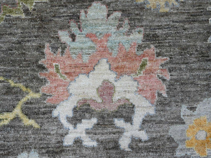 Brown 7'11" x 9'10" Oushak / Peshawar Hand knotted Wool Rug - Sku: O089777