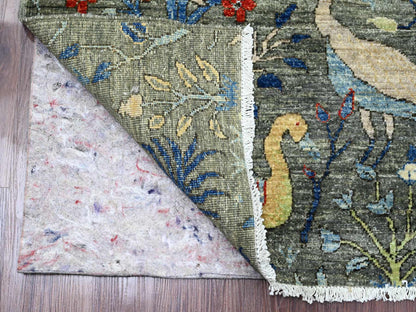 Peshawar Oushak hand-knotted wool rug in Gray, 5' x 6'9" — SKU O089790 (view 2)