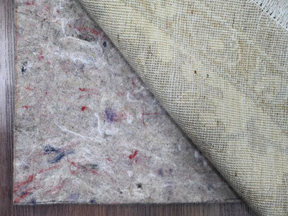 Mahal Oushak hand-knotted wool rug in Gray & Ivory, 7'8" x 7'11" — SKU O089795 (view 4)