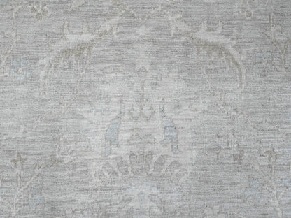 Mahal Oushak hand-knotted wool rug in Gray & Ivory, 7'8" x 7'11" — SKU O089795 (view 8)