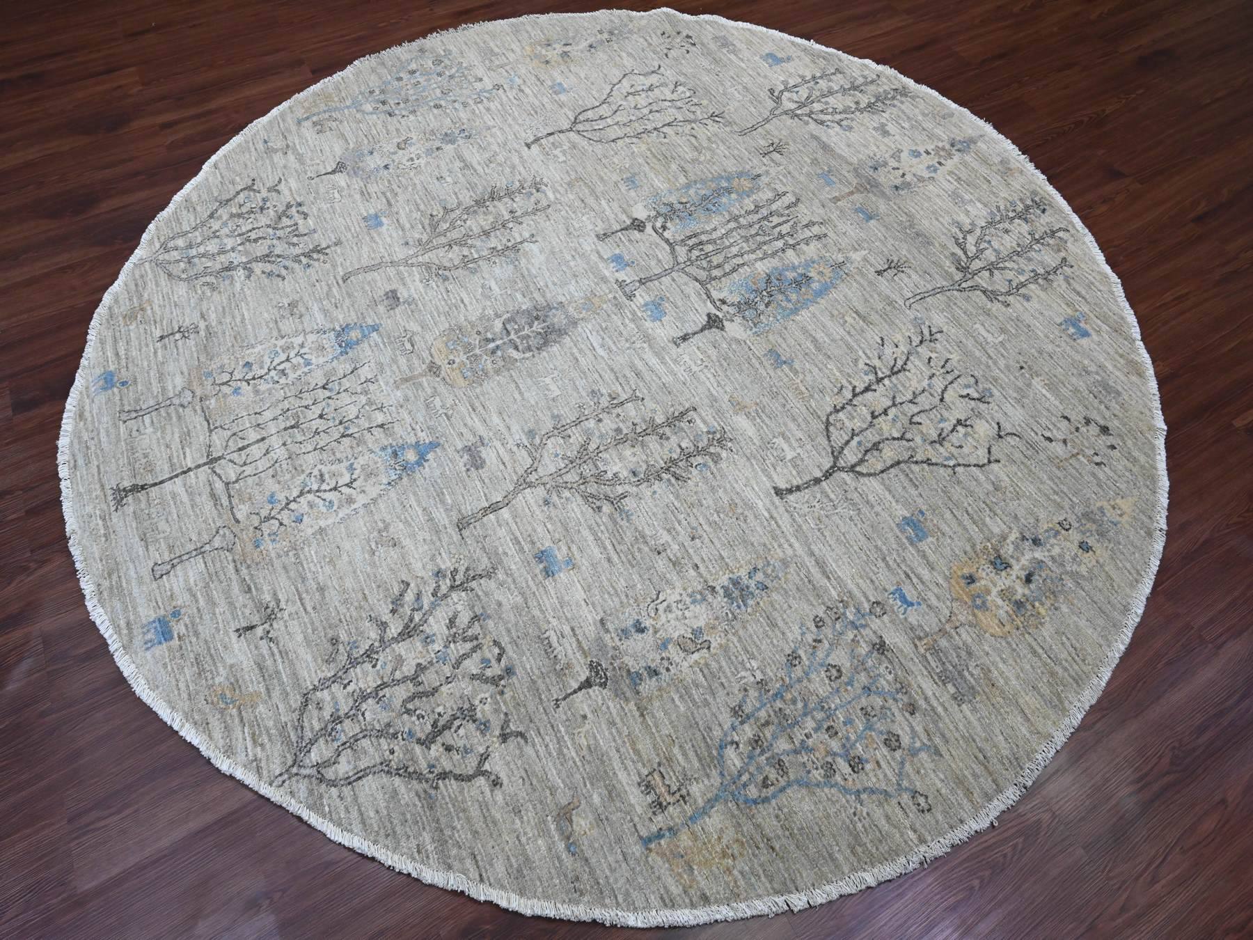 Peshawar Oushak hand-knotted wool rug in Gray, 7'11" x 8' — SKU O089797 (view 3)